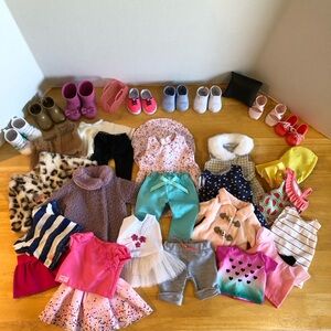 LOT of OG American Girl 18" Doll Clothes Shoes